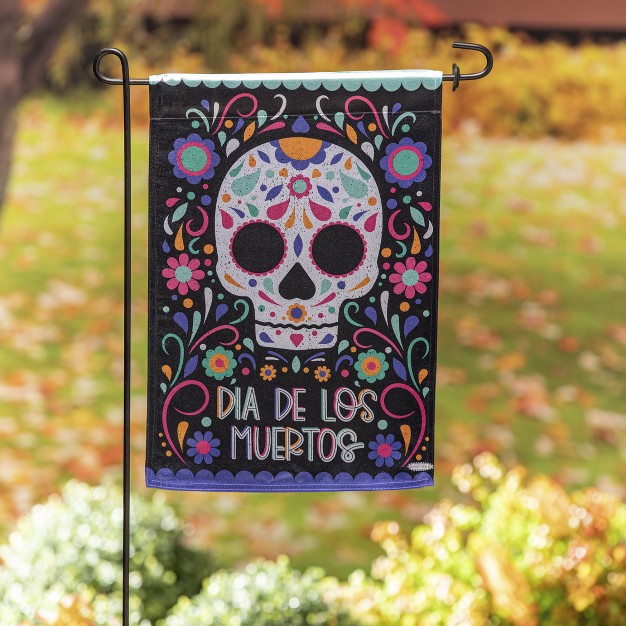 Day Of The Dead Garden Lustre Flag