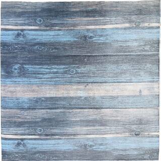 Dundee Deco Falkirk Jura III 14 in. x 28 in. x 28 in. Peel  Stick Blue Beige Faux Wood PE Foam Decorative Wall Paneling (10-Pack) JNHDRS033H59-10