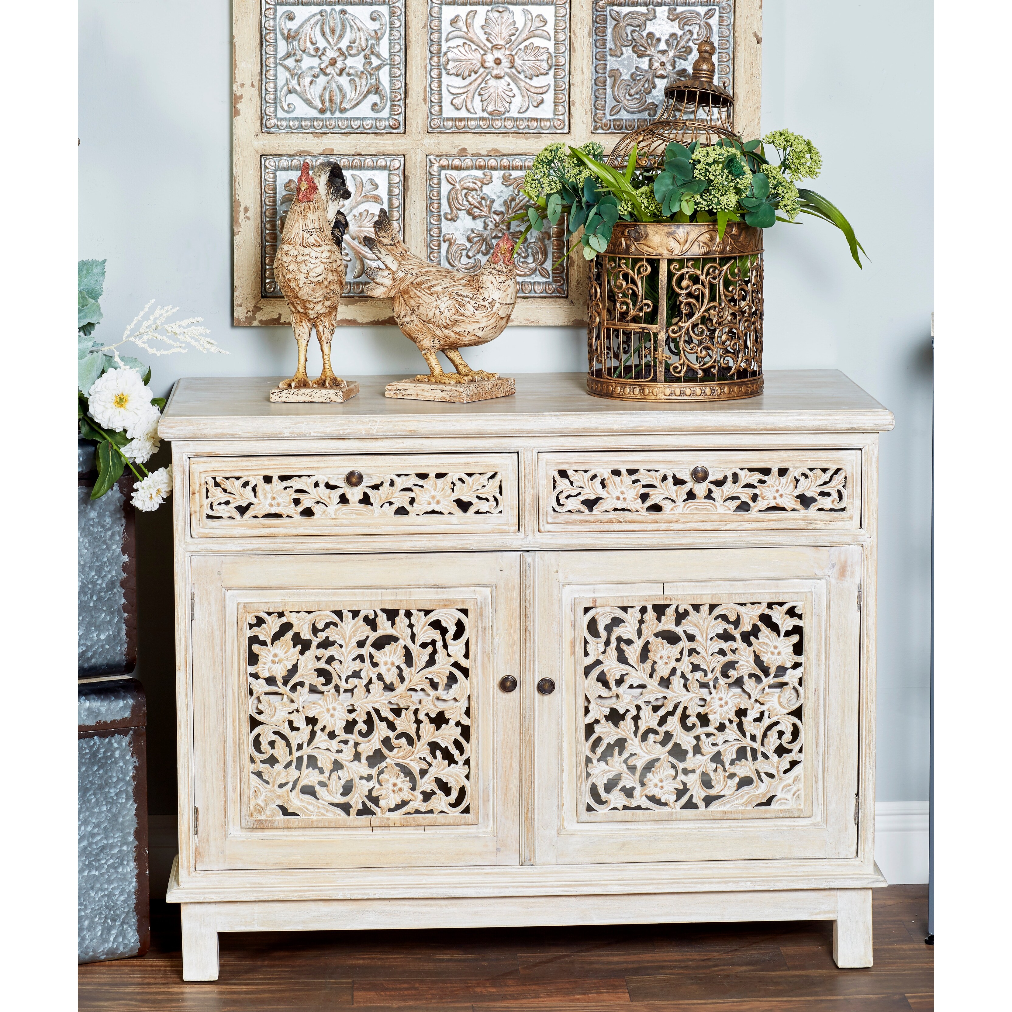 White Mahogany Traditional Cabinet 32 x 39 x 20 - 39 x 20 x 32