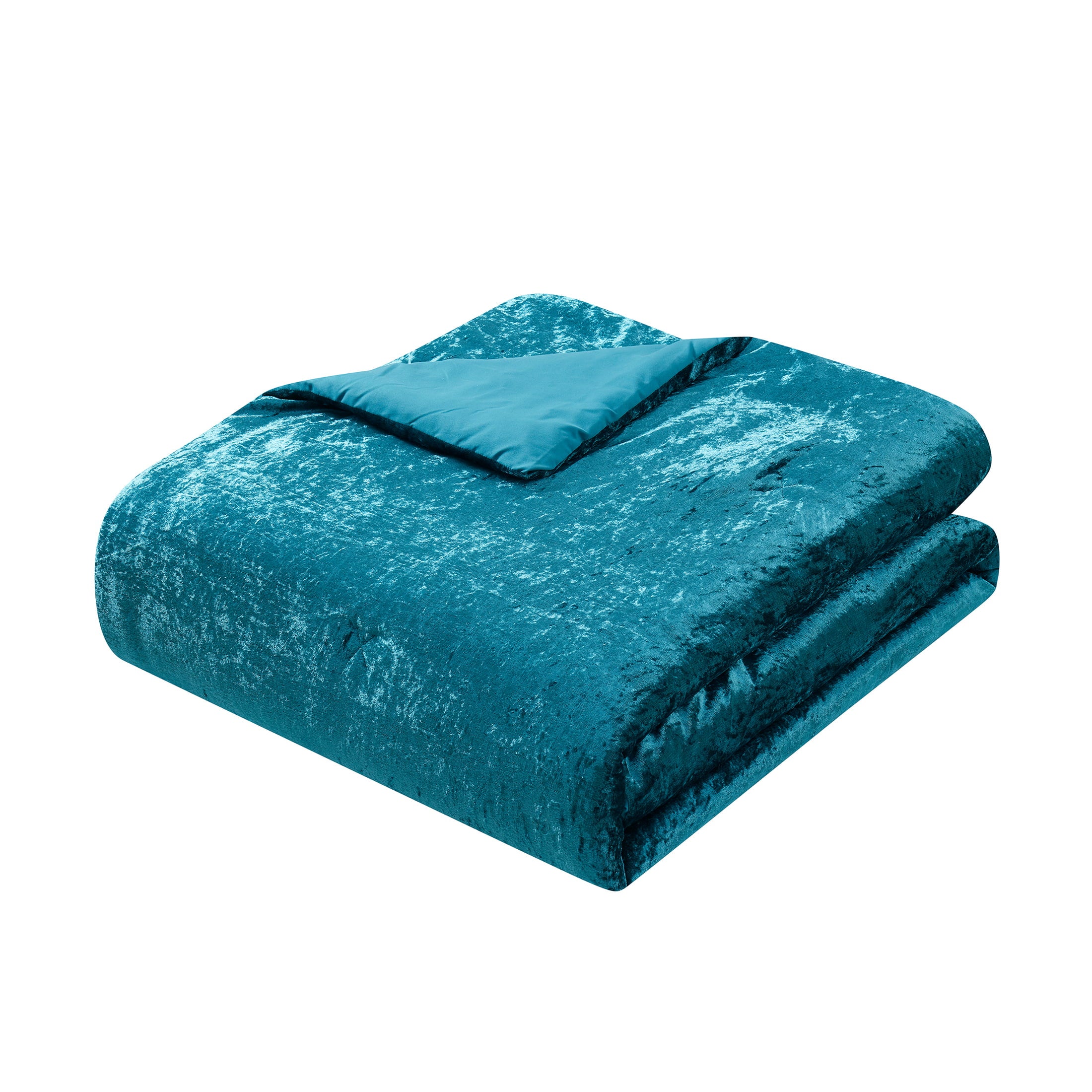 Mainstays Anthro 10-Piece Teal Solid Bed in a Bag， Queen