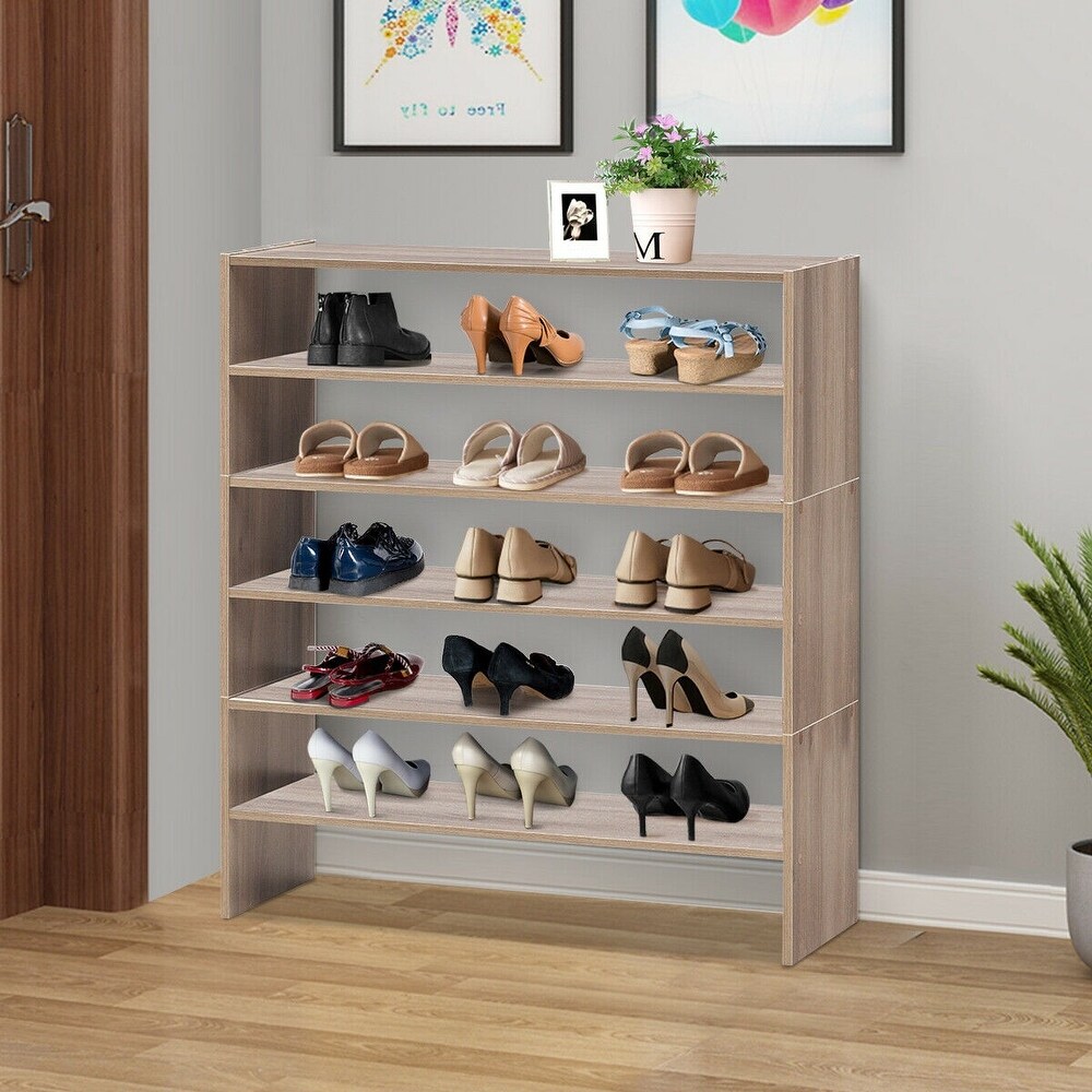 3 piece Stackable 2 tier Shoe Rack Organizer Storage Shelf Set   31\