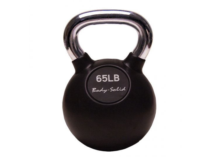 Body-Solid Premium 65 lb Rubber Coated Kettlebell