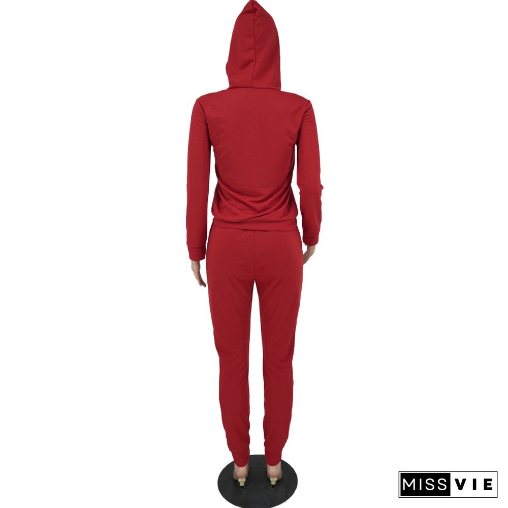 Casual Hooded Sweatshirt Jogging Pants Tracksuits