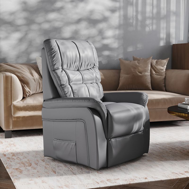 Emma and Oliver LeatherSoft Remote Powered Lift Recliner for Elderly