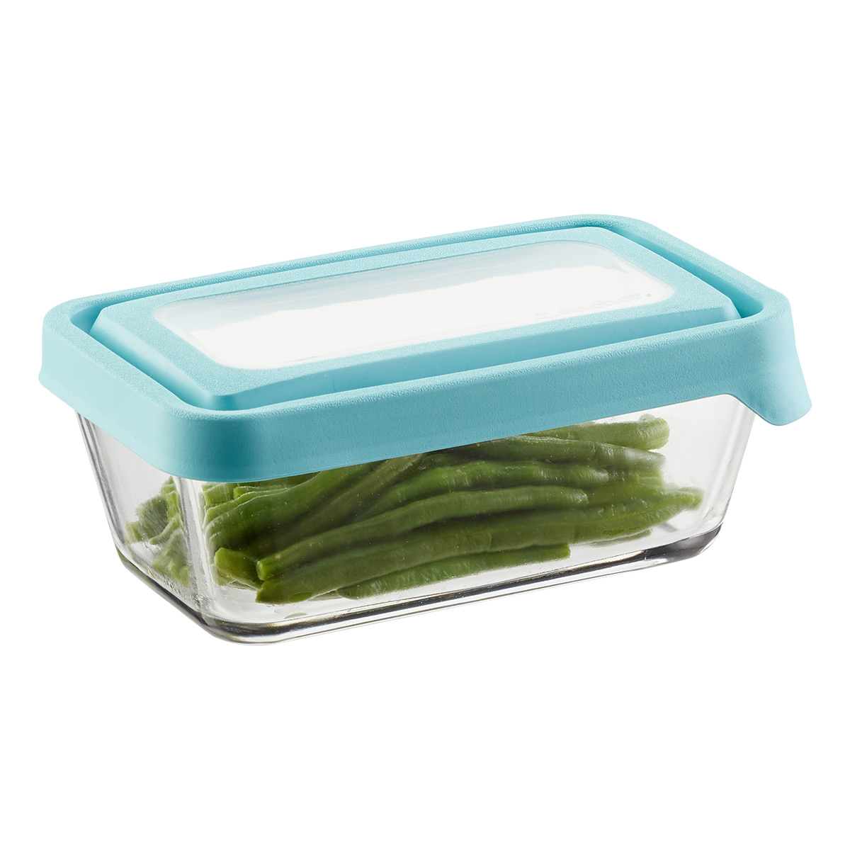 Anchor Hocking Glass TrueSeal Rectangle Food Storage Containers with Blue Lids