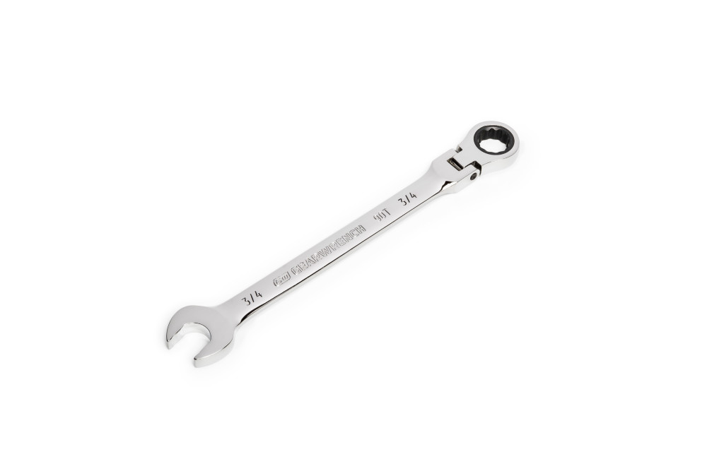 3/4 90T 12 Point Flex Head Ratcheting Combination Wrench ;