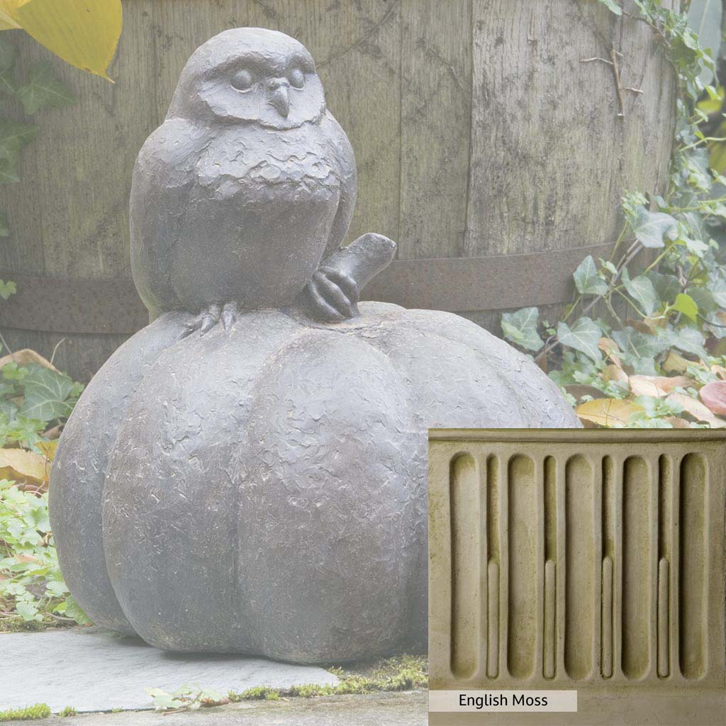 Campania International Owl on Pumpkin Statue