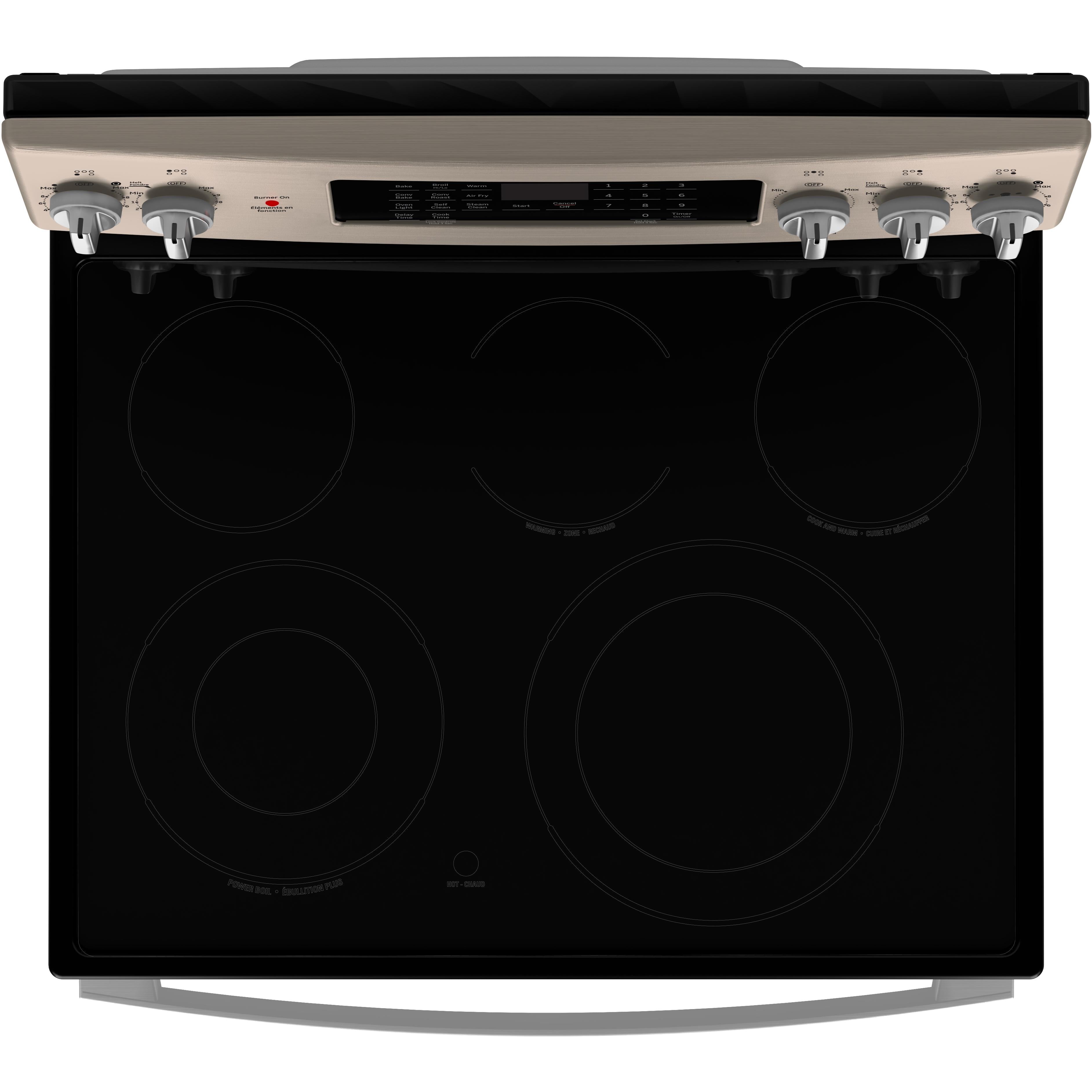 GE 30-inch Freestanding Electric Range with True European Convection Technology JCB840ETES