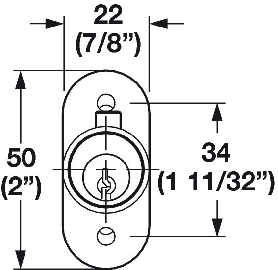 Hafele Sliding Door Lock  Keyed Alike