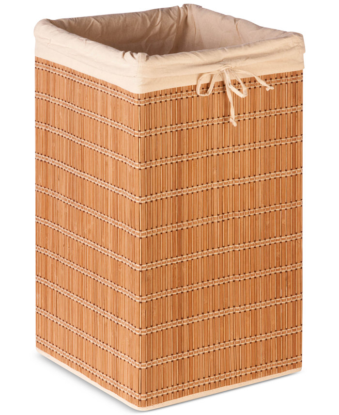 Honey Can Do Honey-Can-Do Square Bamboo Wicker Hamper