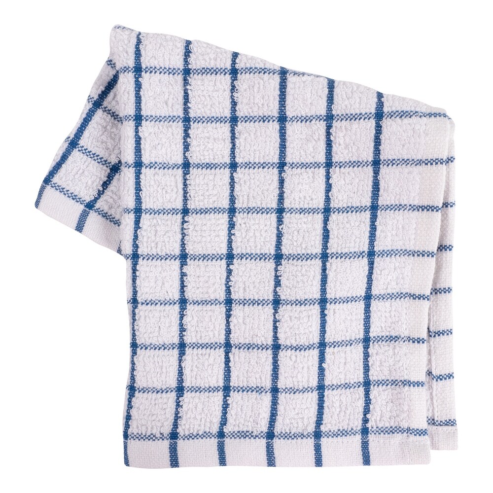 Checkered Terry Dish Cloths  Set of 6