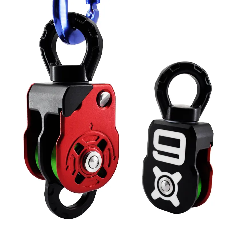 Anodized 7075 Aluminum oy Material 36kN Single Swivel Pulley Suitable for Arborist Aerial Work Industrial Use