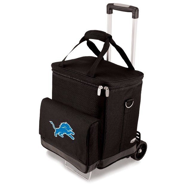 Nfl Detroit Lions Cellar Six Bottle Wine Carrier And Cooler Tote With Trolley