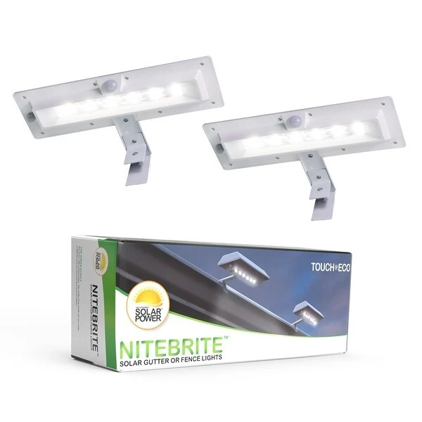 Nitebrite Solar Motion Detector Outdoor LED Lights 2 or 4 Pack