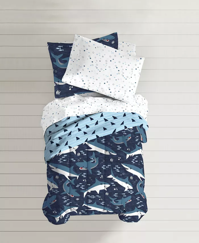 Macys Dream Factory Sharks 5-Piece Twin Comforter Set