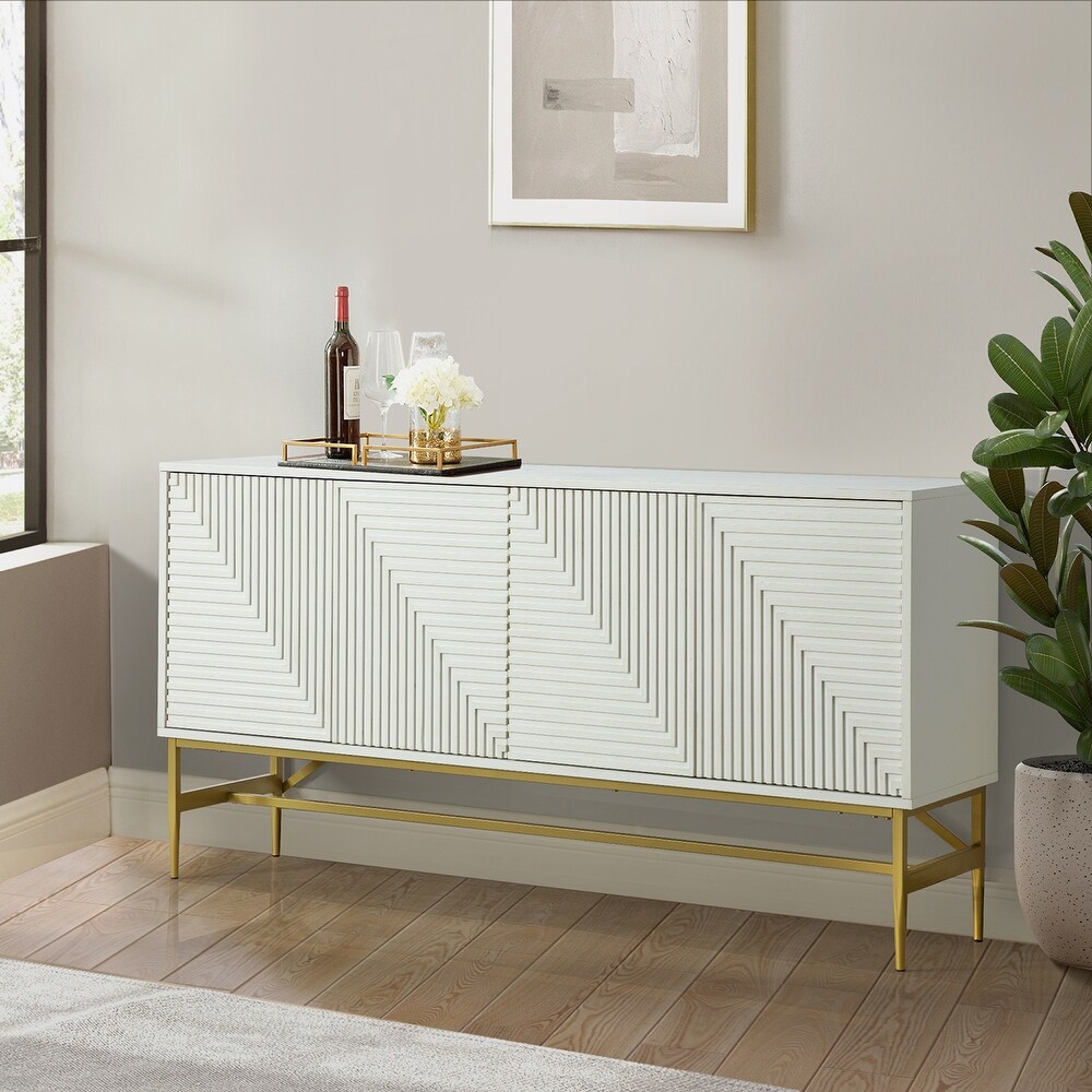 Rowland Modern Sideboard Cabinet with Contemporary Glam by HULALA HOME