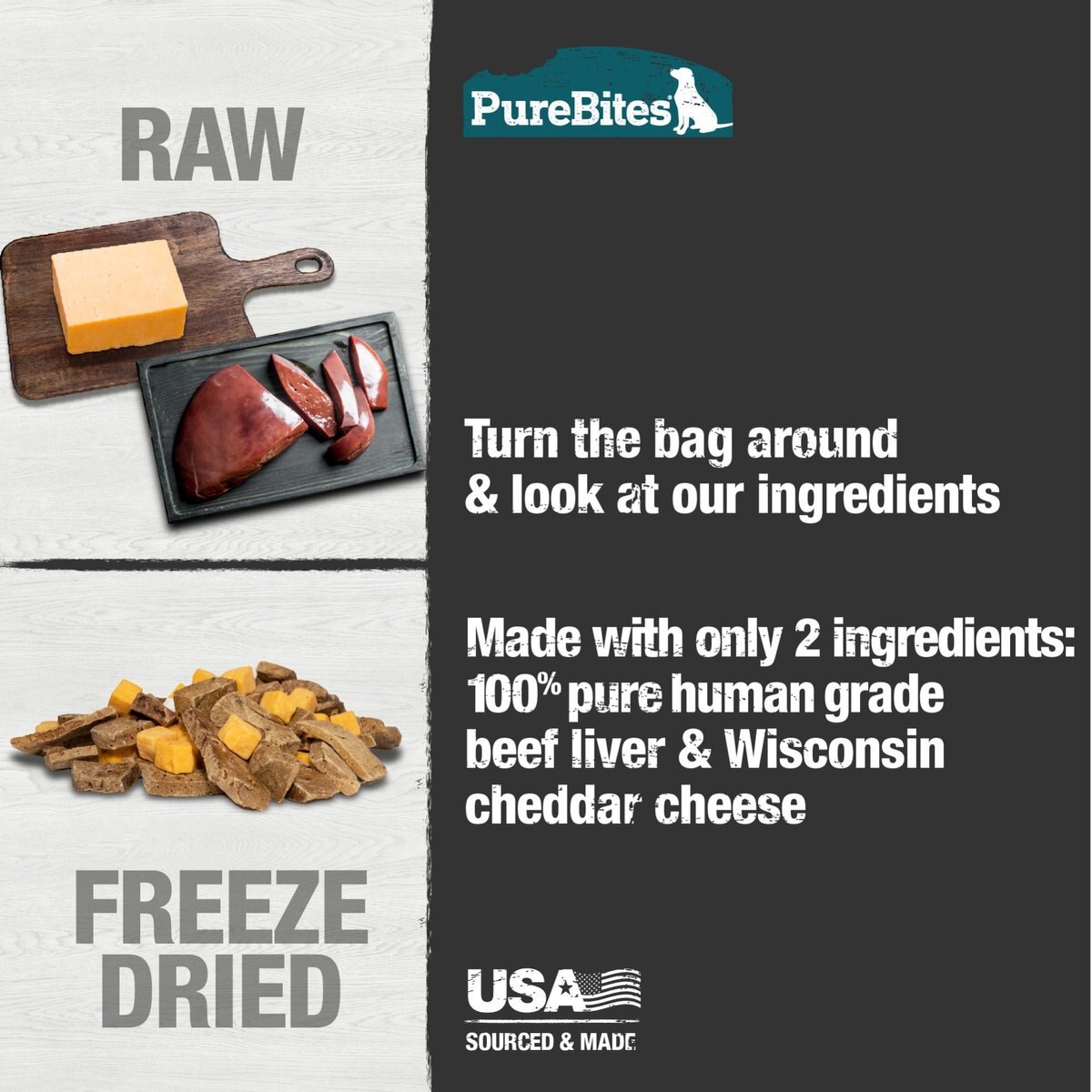 PureBites Beef and Cheese Freeze-Dried Dog Treats