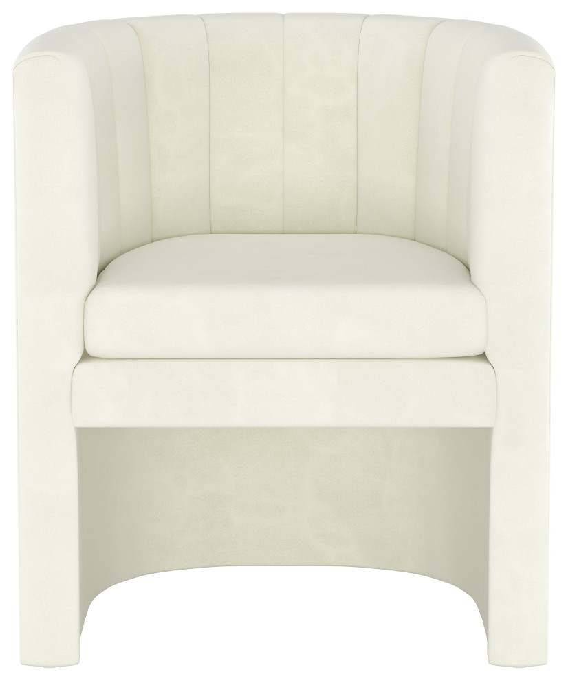 Worthy Channel Seam Tufted Tub Chair   Transitional   Armchairs And Accent Chairs   by Skyline Furniture Mfg Inc  Houzz