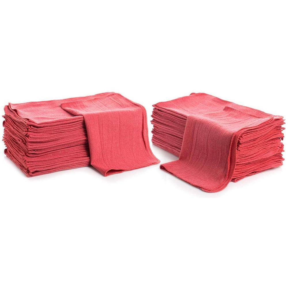 THE CLEAN STORE Shop Towels Red Cleaning Wipes (Pack of 150) 141