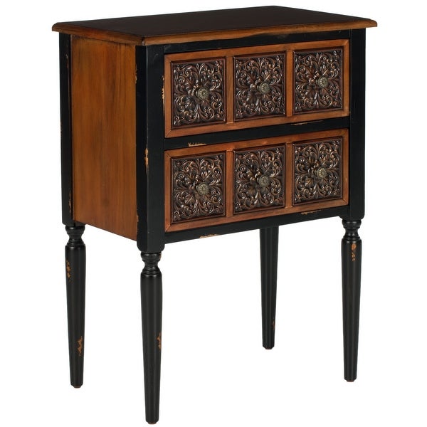 SAFAVIEH Kenneth Dark Brown Storage Side Table - 22.5