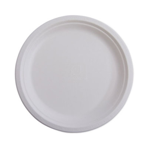 Eco-Products Renewable and Compostable Sugarcane Plates Convenience Pack， 6