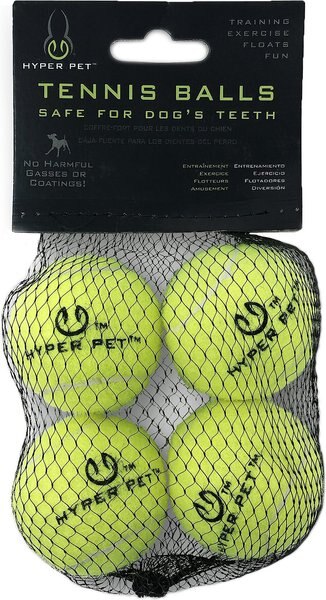 Hyper Pet 4 Pack of Balls for Dogs， Green