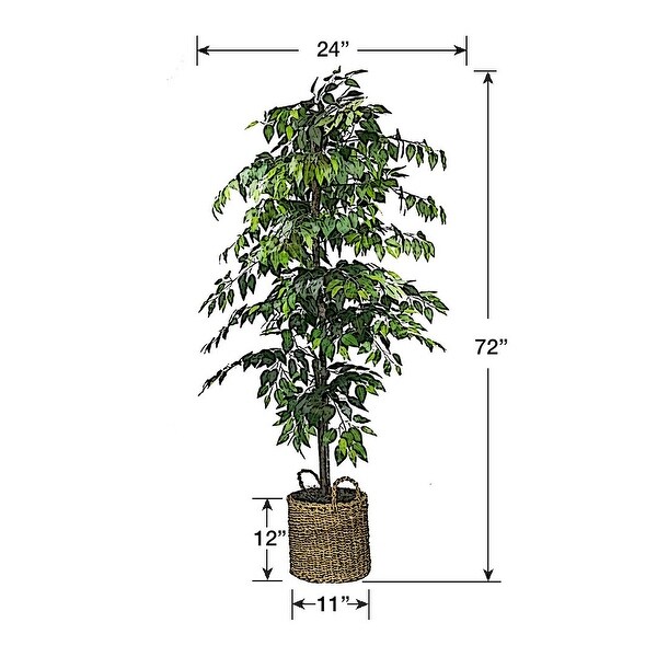 6foot Artificial Ficus Tree in Basket