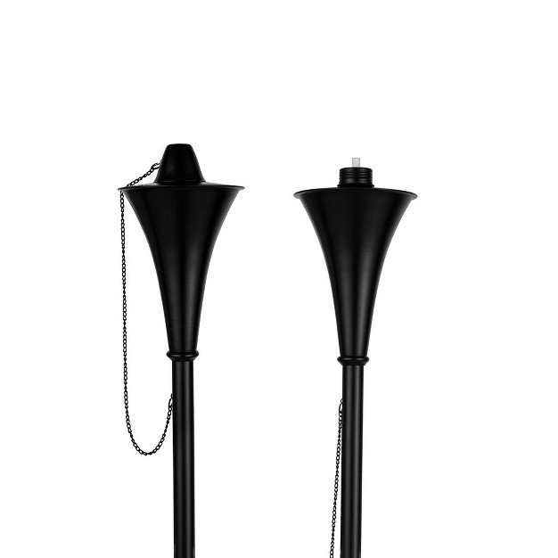 Birdrock Home 2 Pack Fiji Torches Black