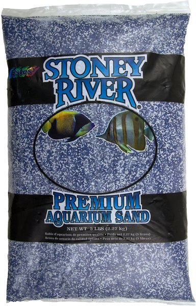 Stoney River Caribbean Beach Premium Aquarium Sand， 5-lb bag