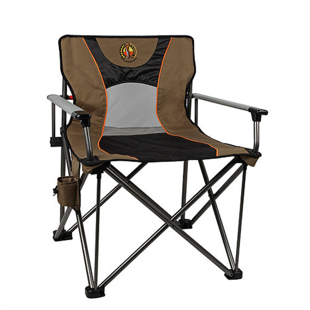 Bushtec Adventure Charlie Folding Camping Chair 440 lbs Weight Limit with Solid Arms