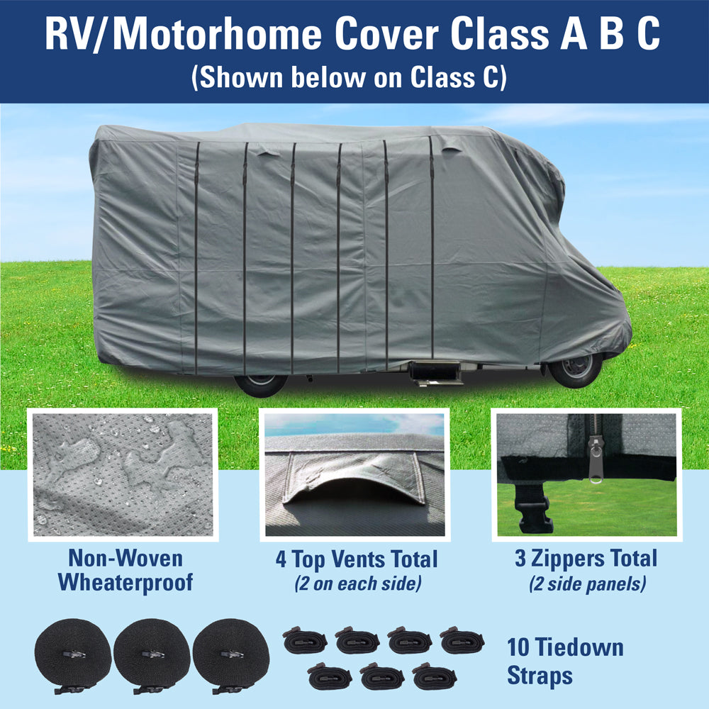 Waterproof RV Motorhome Camper Travel Trailer Covers Class A B C (28'- 30' FT)