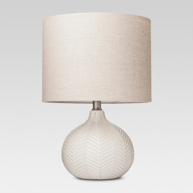 Textured Ceramic Accent Lamp Cream