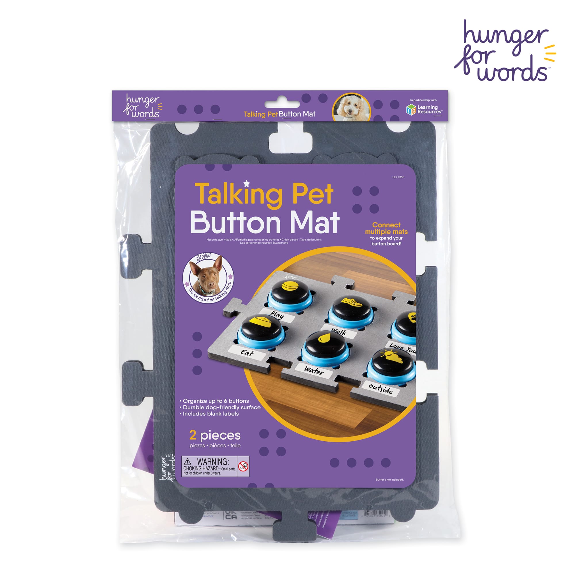 Hunger For Words Talking Pet Button Mat for Dogs