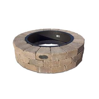 Necessories Grand 48 in. W x 12 in. H Round Concrete Beechwood Fire Pit Kit 3500004