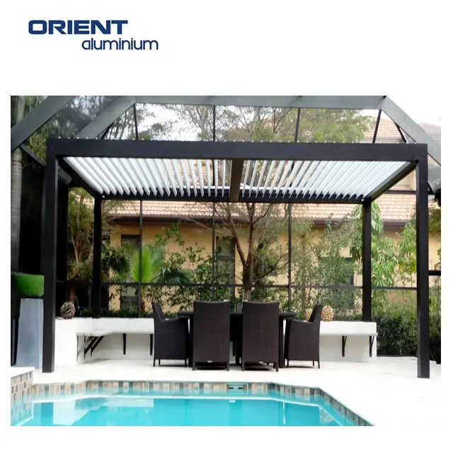 Top Fashion Pergola Aluminium Outdoor Louvered Pergola Aluminium Set Outdoor Pergola Waterproof