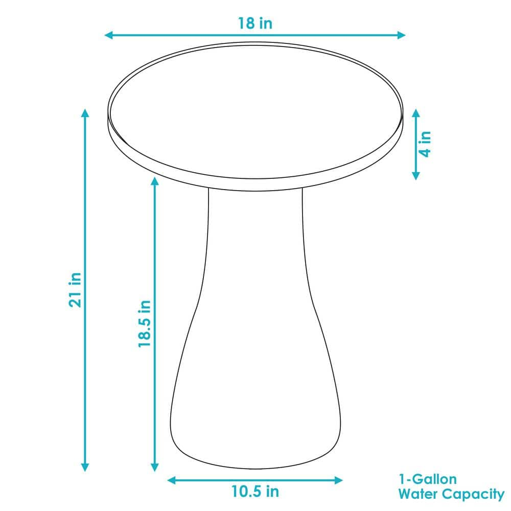 Sunnydaze Decor Duo-Tone Yam Glazed Ceramic Outdoor Bird Bath， UV/Frost Resistant AP-367