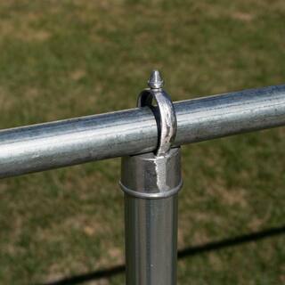 Everbilt Chain Link Fence 1-38 in. Diameter x 10 ft. Long 17-Gauge Thick Galvanized Steel Top Rail Post 328913DPTEB