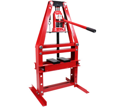 Dragway Tools 12-Ton Hydraulic A-Frame Shop Press with Press Plates