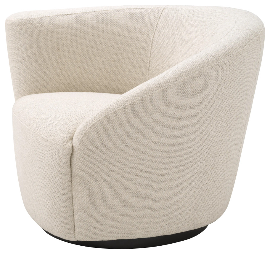 Cream Modular Swivel Chair  Eichholtz Colin   Transitional   Armchairs And Accent Chairs   by Oroa   Distinctive Furniture  Houzz