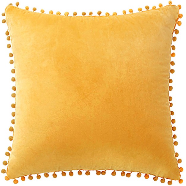 Piccocasa Velvet Pillow Covers Square Solid Soft Cushion Covers 1pc