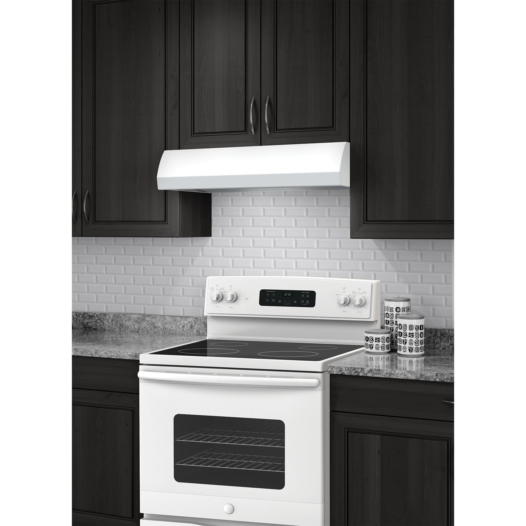 Broan 30-inch BXT1 Series Under-Cabinet Range Hood BXT130WWC