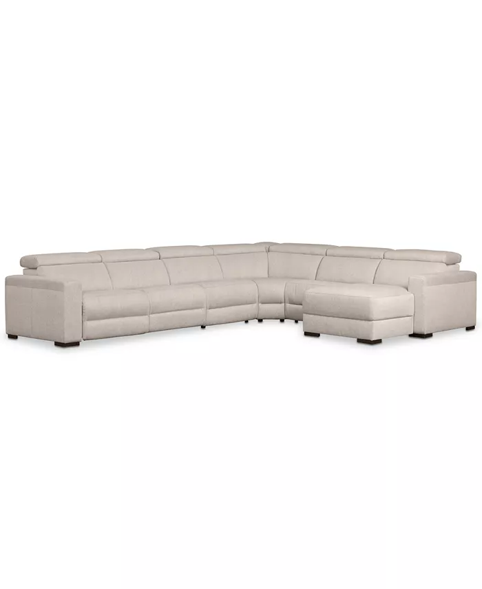 Furniture Nevio 157 6-Pc. Fabric Sectional Sofa with Chaise