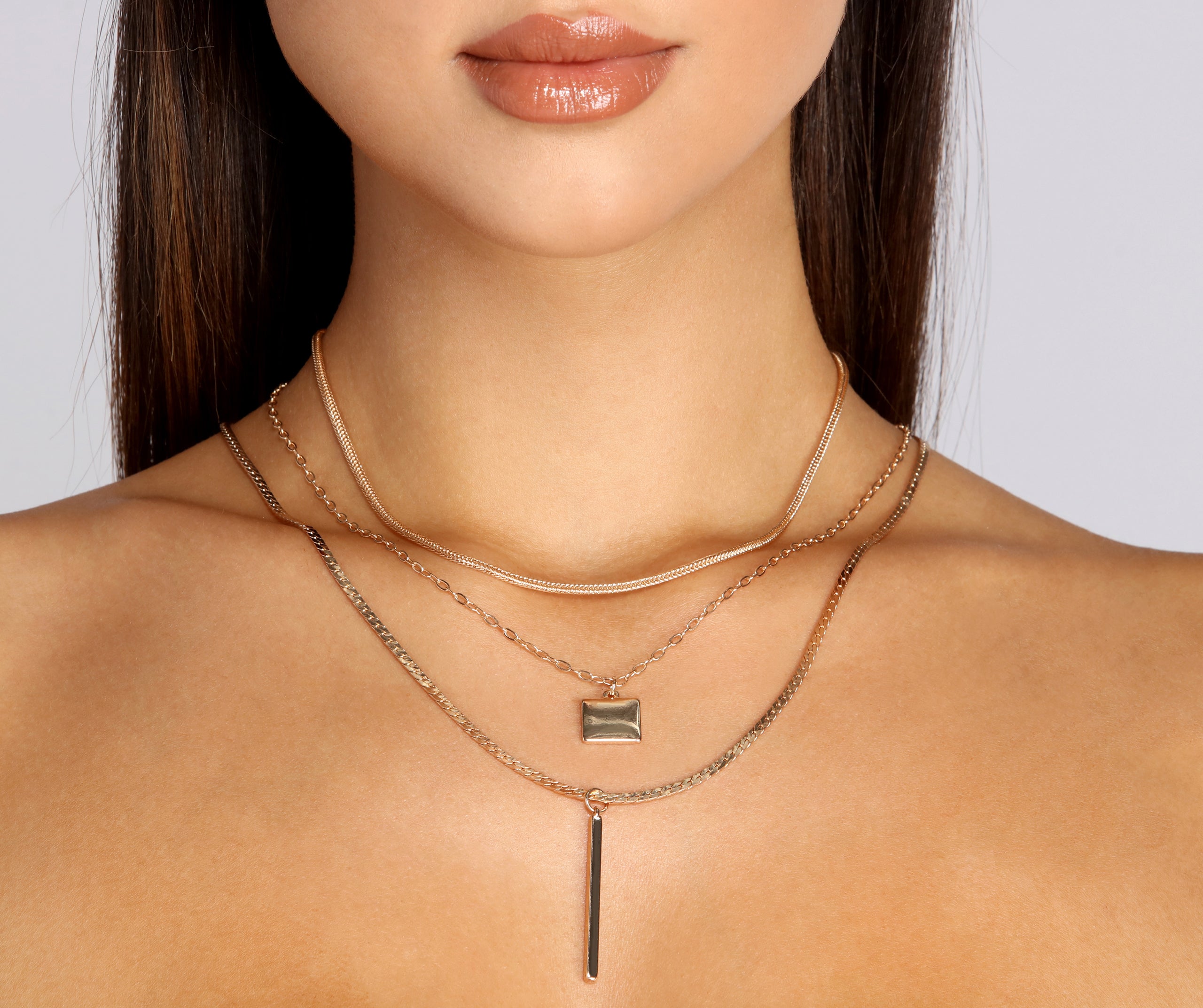 Luxe Dainty Bar Necklace Set