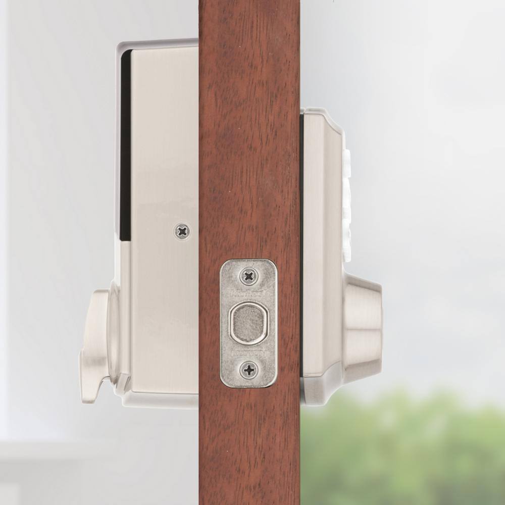 Kwikset Home Connect 620 Keypad 869 Traditional Satin Nickel Connected Smart Lock Deadbolt with Z-Wave-700 Feat SmartKey 869HC620TRZ715