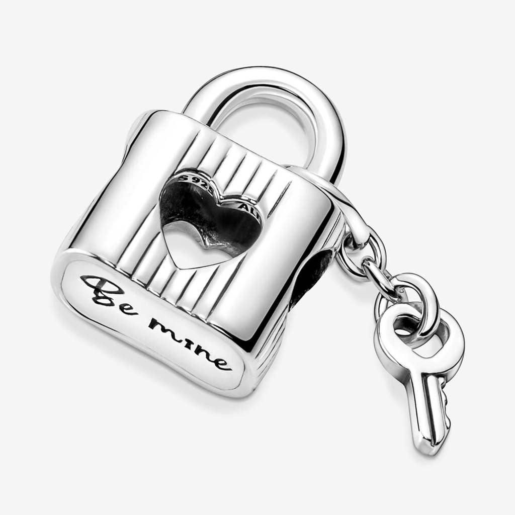 PANDORA  Padlock & Heart Key Charm