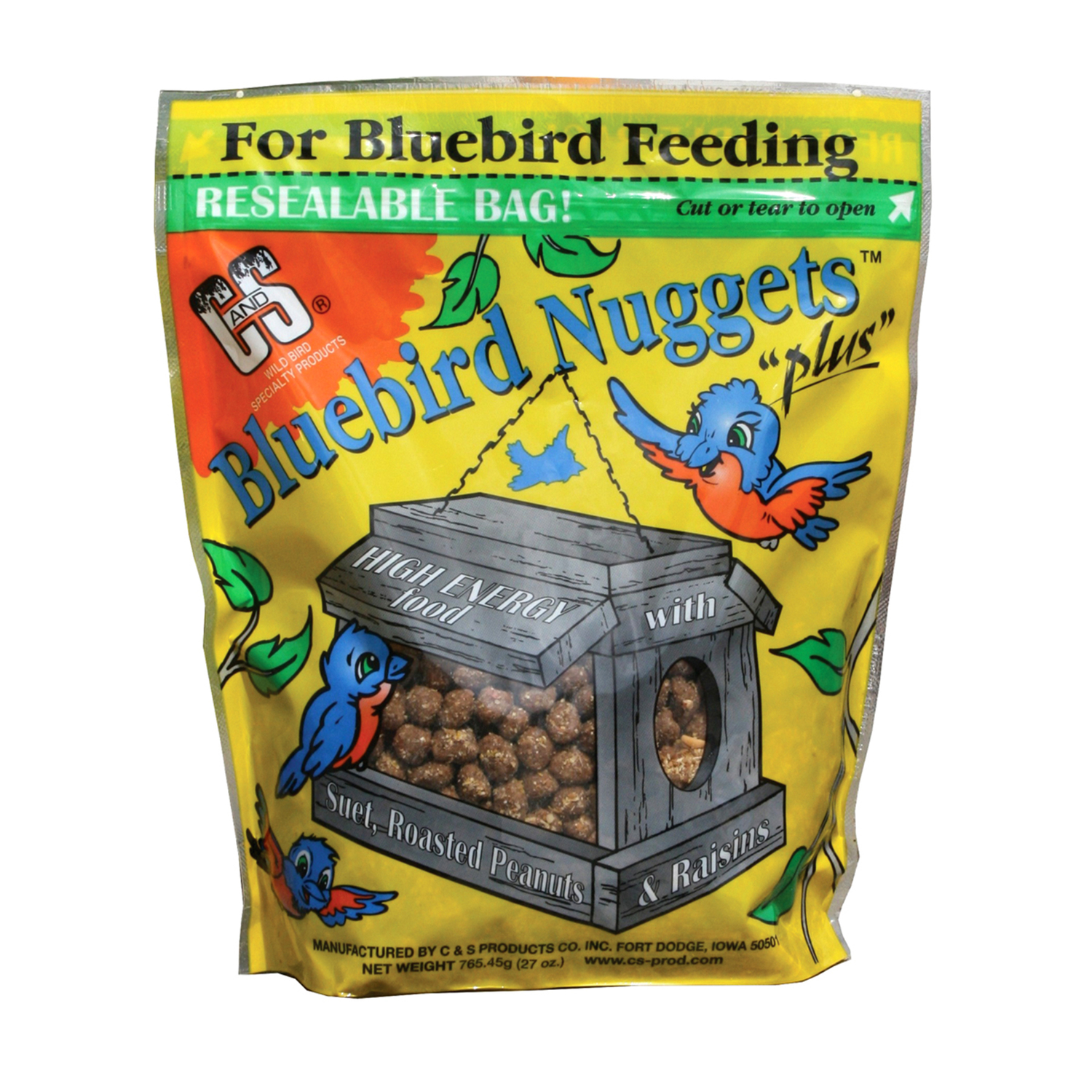 CandS Bluebird Blueberry Suet Nuggets 27 oz