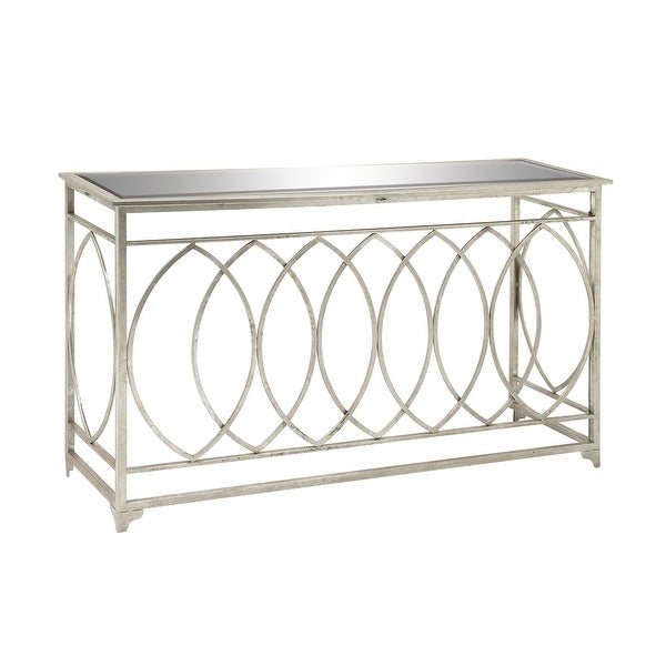 Silver Iron Traditional Console Table 32 x 54 x 16 - 54 x 16 x 32