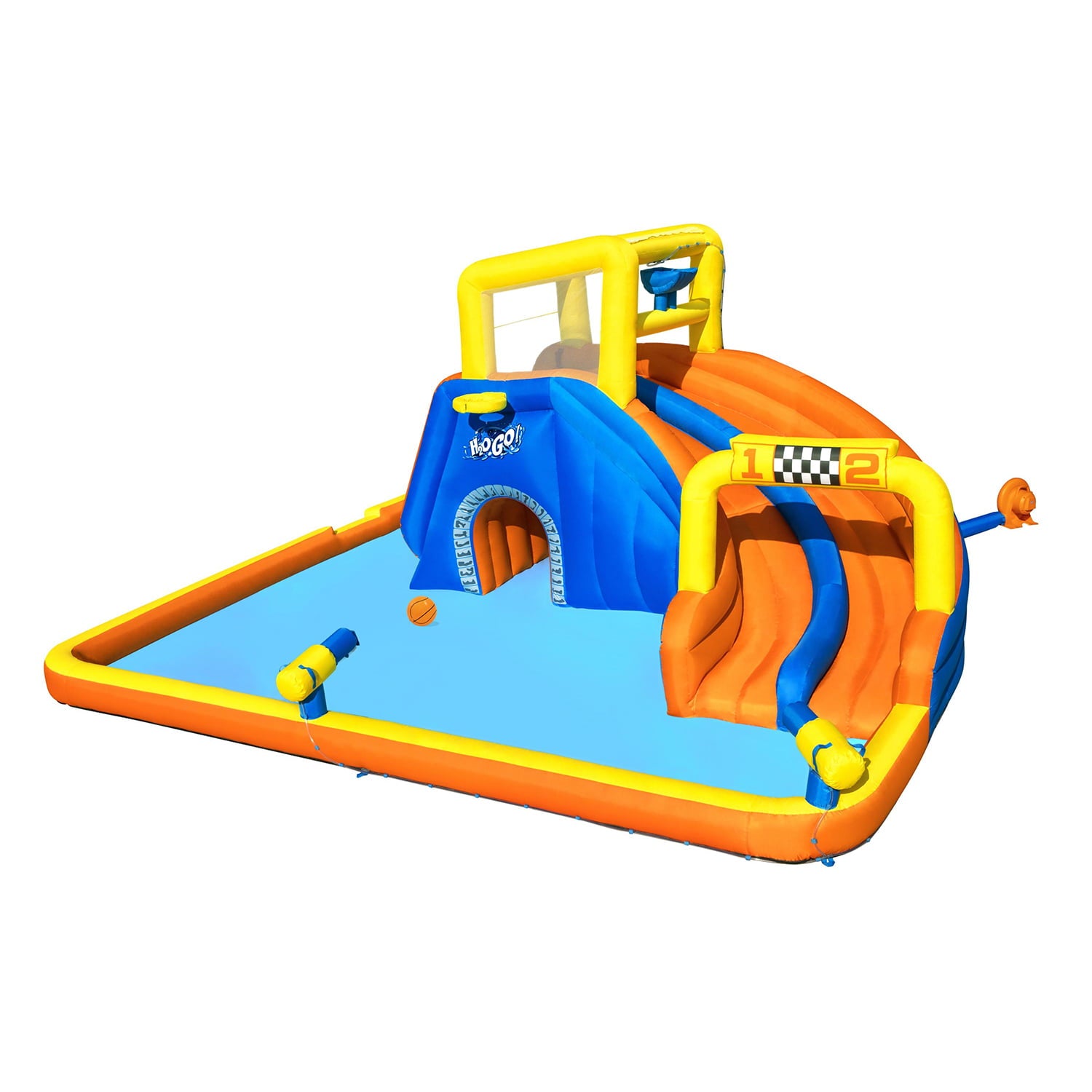 Bestway H2OGO! 18 x 16.5 x 8.7 Ft Super Speedway Kids Inflatable Water Park