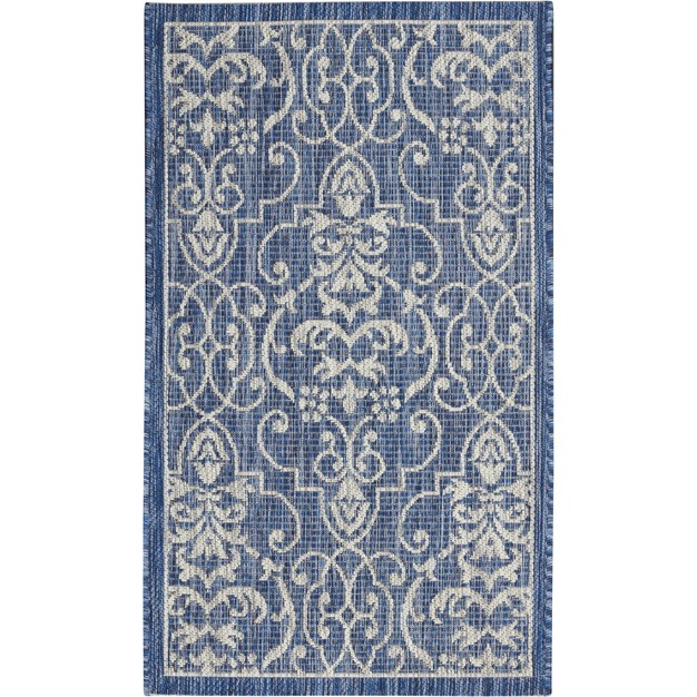 Nourison Garden Party Scroll Indoor outdoor Flatweave Area Rug