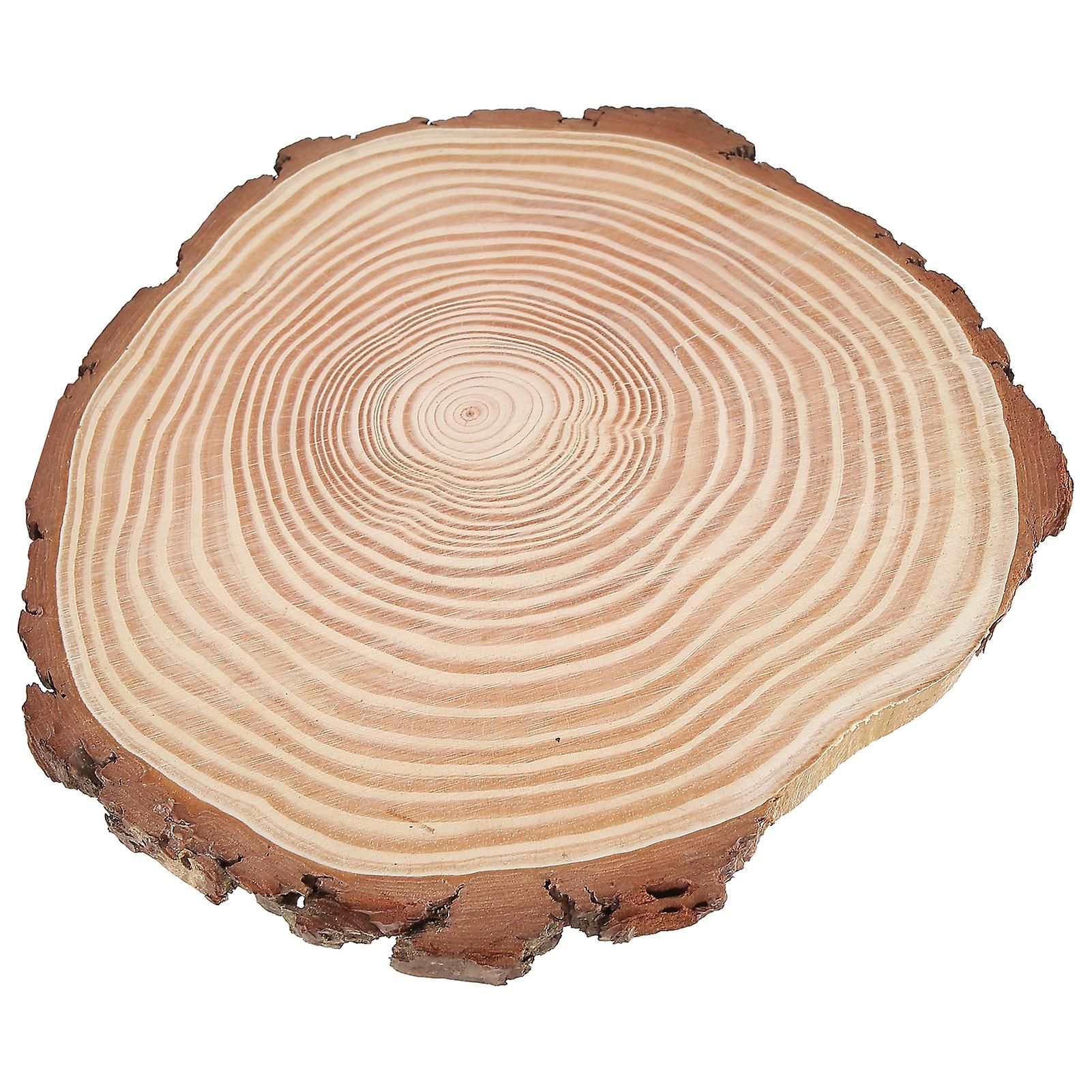 Natural Wood Slices Unfinished Wood Circles Ornaments Irregular Wood Slices With Bark29x26cm/11.4x10.2in